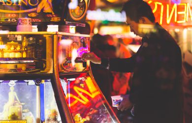 Man på ett casino
